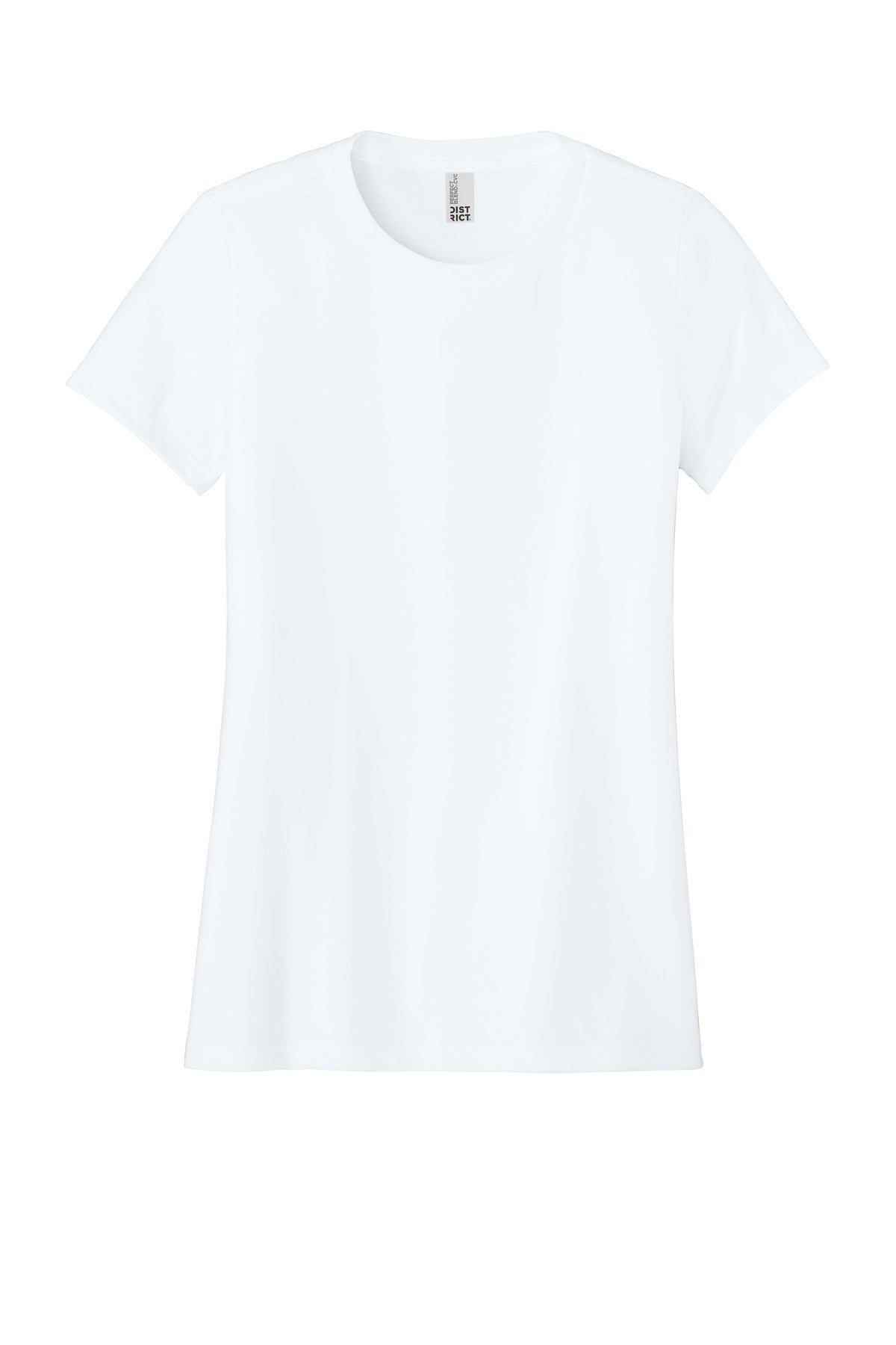 District  Women's Perfect Blend CVC Tee. DM108L White
