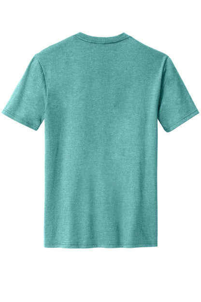 District Perfect Blend CVC Tee. DM108 Heathered Eucalyptus Blue