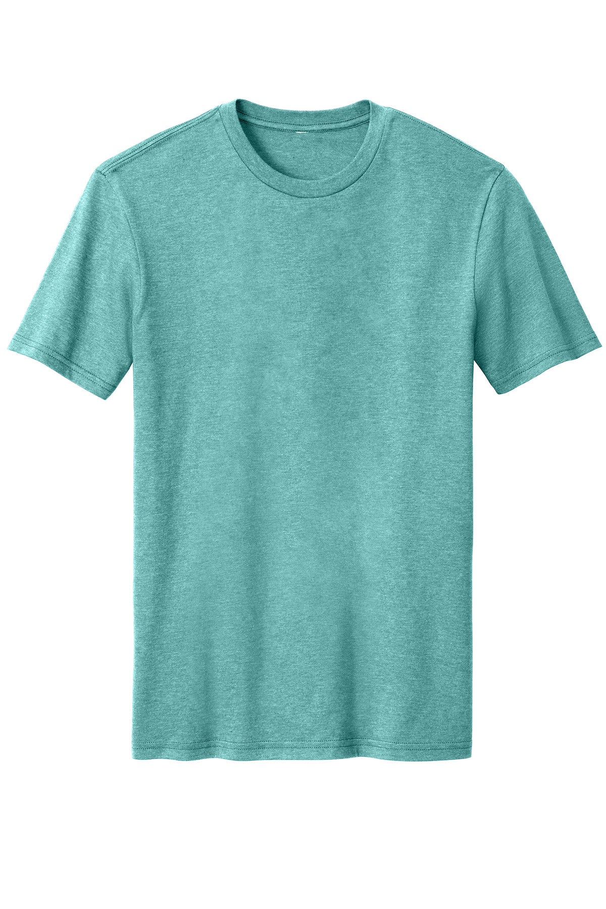 District Perfect Blend CVC Tee. DM108 Heathered Eucalyptus Blue