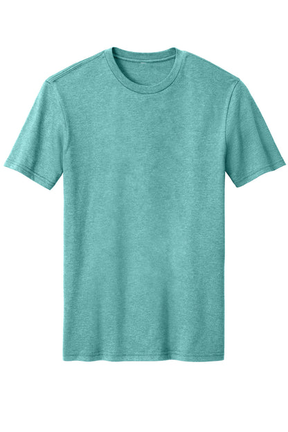 District Perfect Blend CVC Tee. DM108 Heathered Eucalyptus Blue