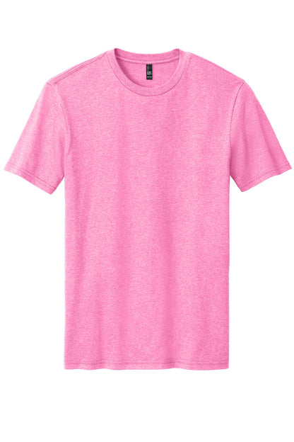 District Perfect Blend CVC Tee. DM108 Awareness Pink Heather