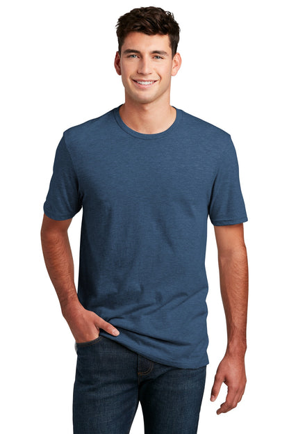 District Perfect Blend CVC Tee. DM108 Deep Royal Fleck