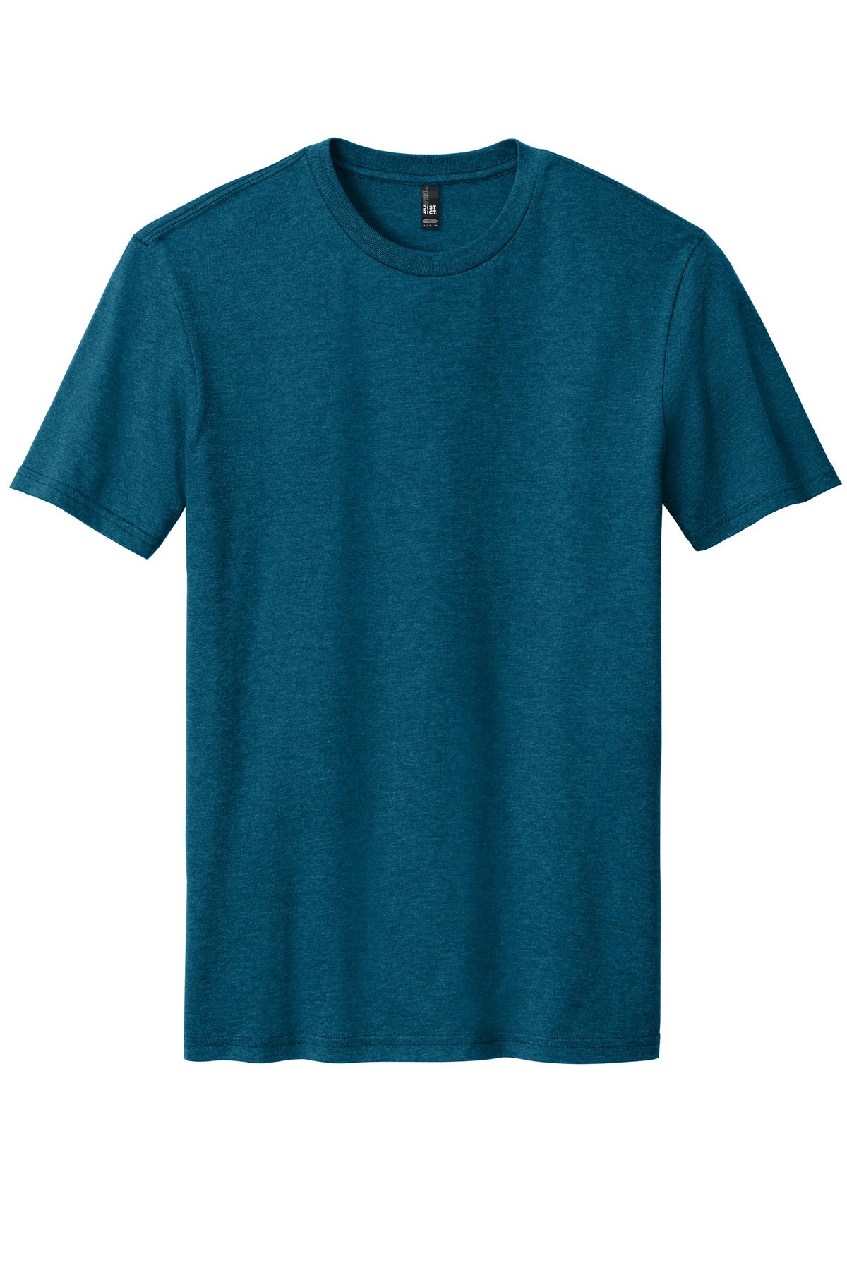 District Perfect Blend CVC Tee. DM108 Deep Turquoise Fleck