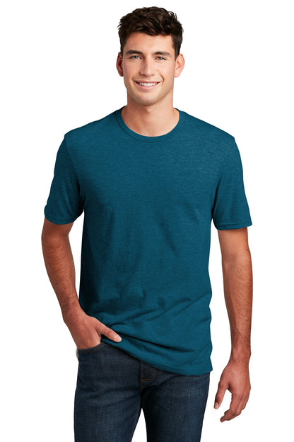 District Perfect Blend CVC Tee. DM108 Deep Turquoise Fleck