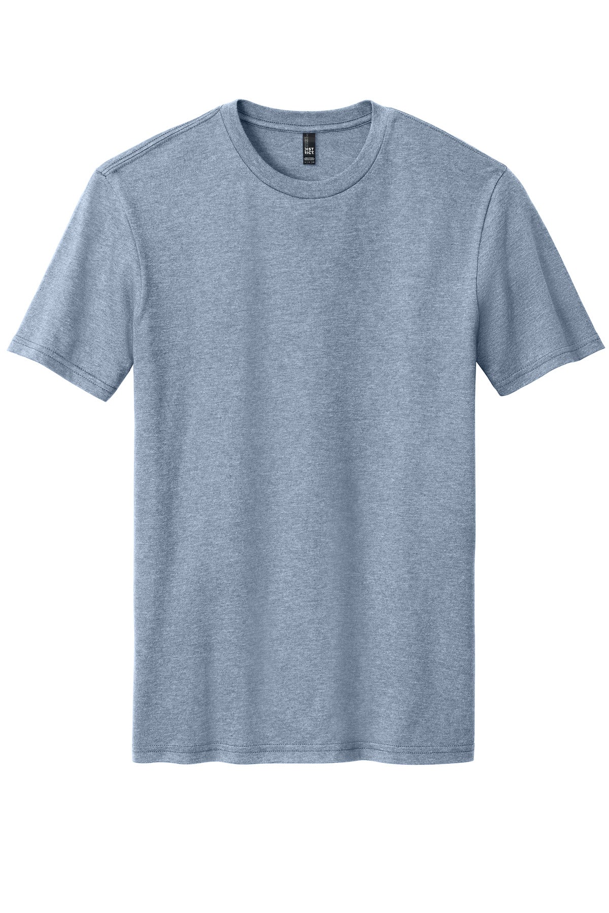District Perfect Blend CVC Tee. DM108 Flint Blue Heather
