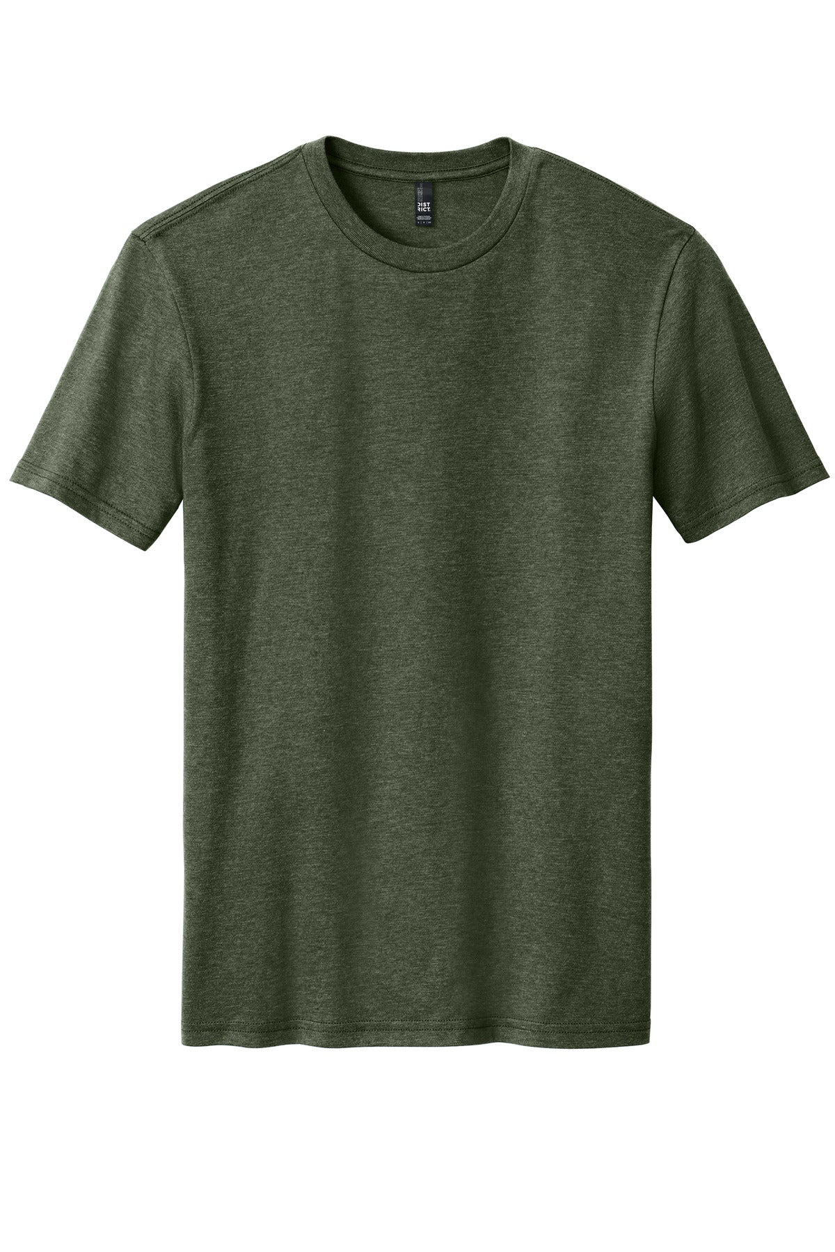 District Perfect Blend CVC Tee. DM108 Heathered Forest Green