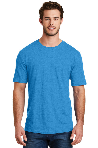 District Perfect Blend CVC Tee. DM108 Heathered Bright Turquoise