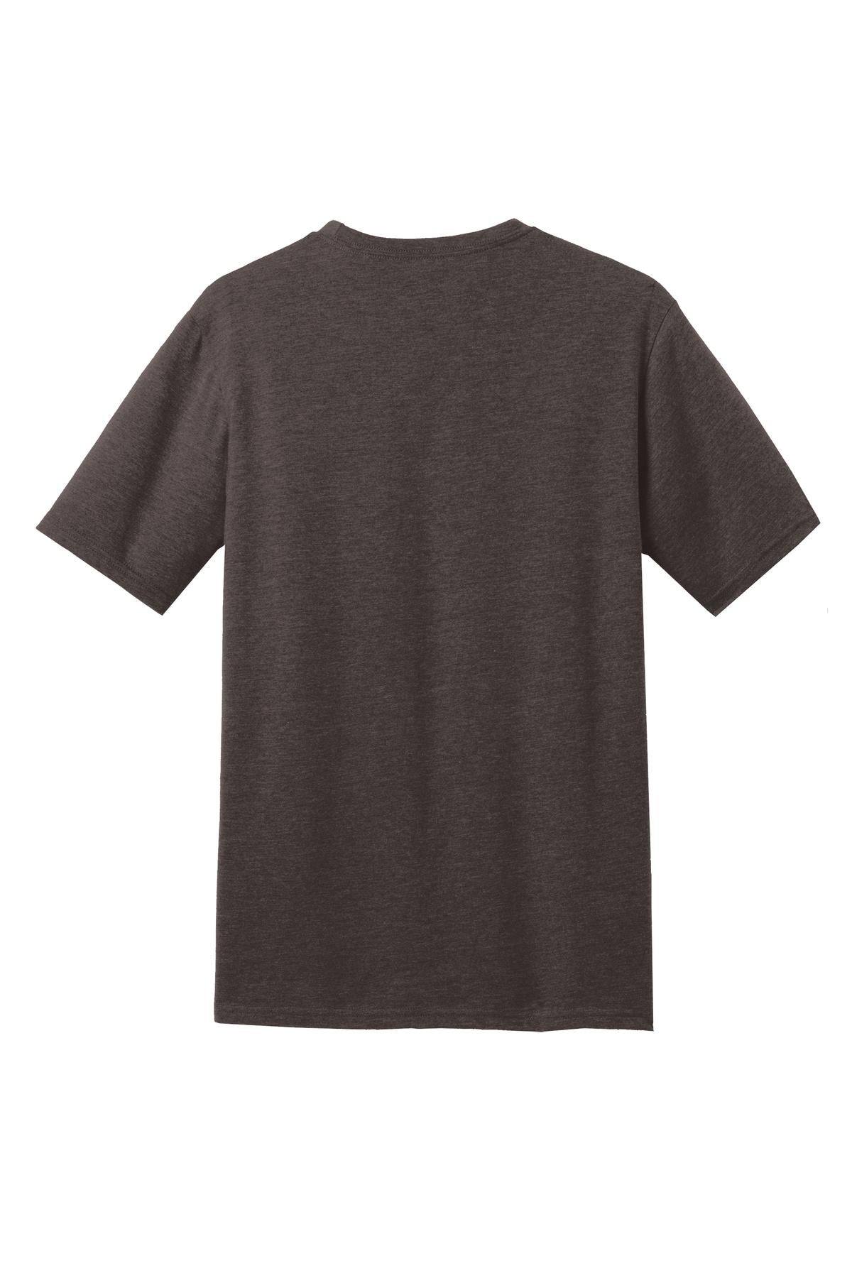 District Perfect Blend CVC Tee. DM108 Heathered Brown