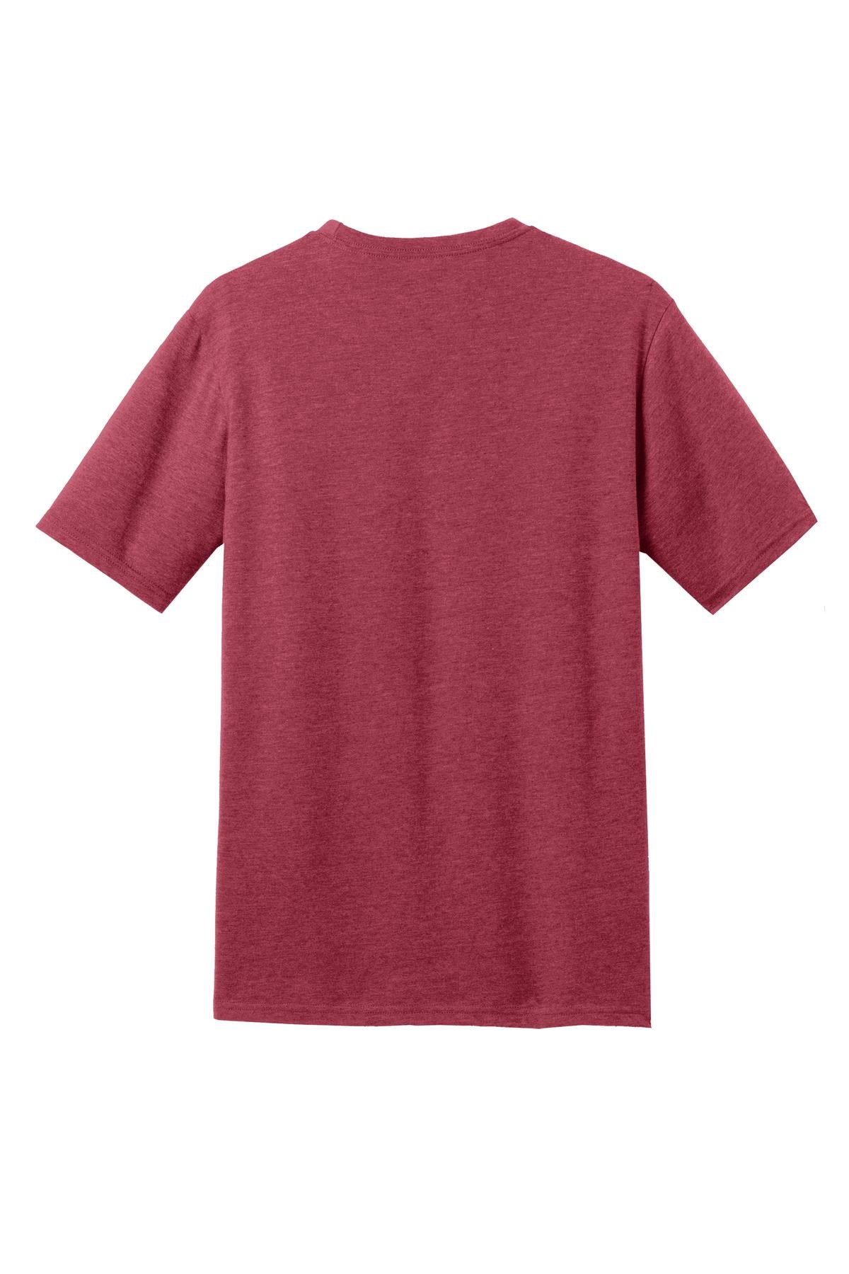 District Perfect Blend CVC Tee. DM108 Heathered Red
