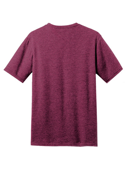 District Perfect Blend CVC Tee. DM108 Raspberry Fleck