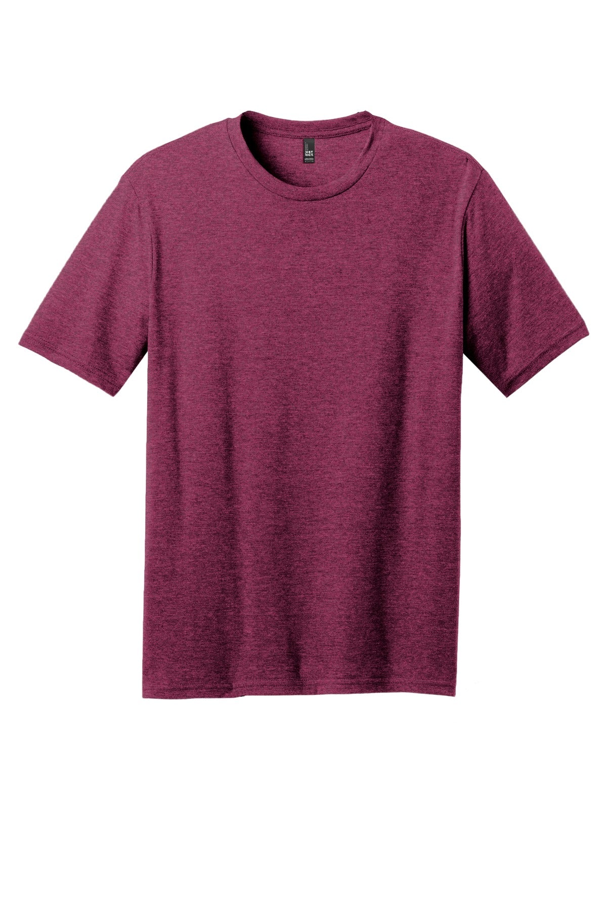 District Perfect Blend CVC Tee. DM108 Raspberry Fleck