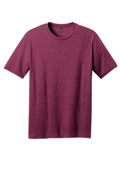 District Perfect Blend CVC Tee. DM108 Raspberry Fleck