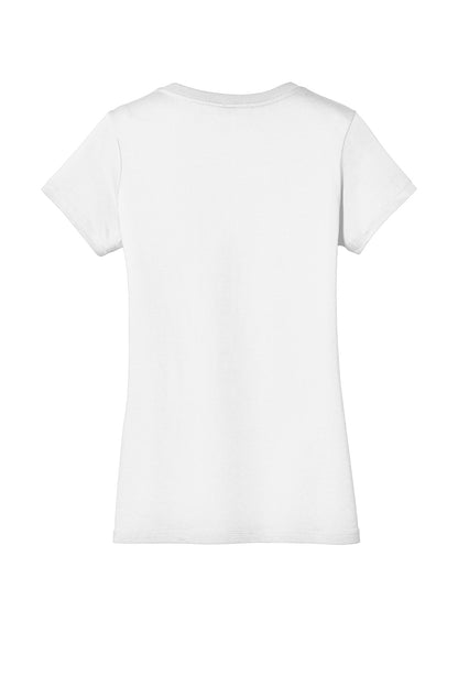 District - Women's Perfect Weight V-Neck Tee. DM1170L Bright White