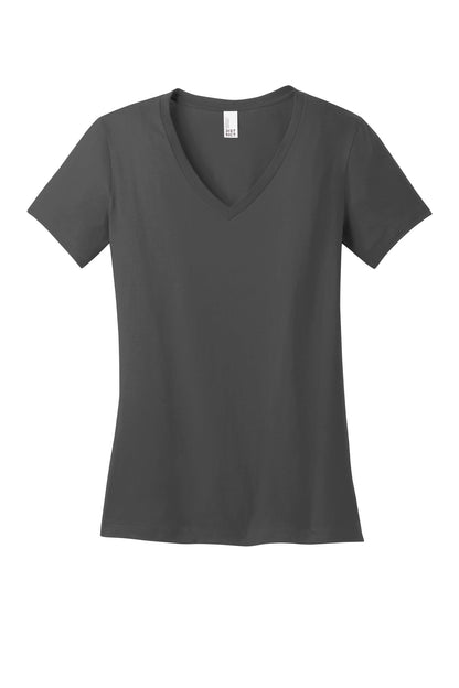 District - Women's Perfect Weight V-Neck Tee. DM1170L Charcoal