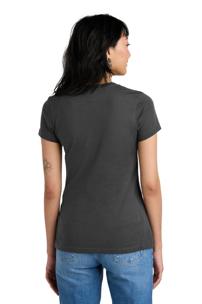 Custom Embroidered District - Women's Perfect Weight V-Neck Tee. DM1170L,Charcoal