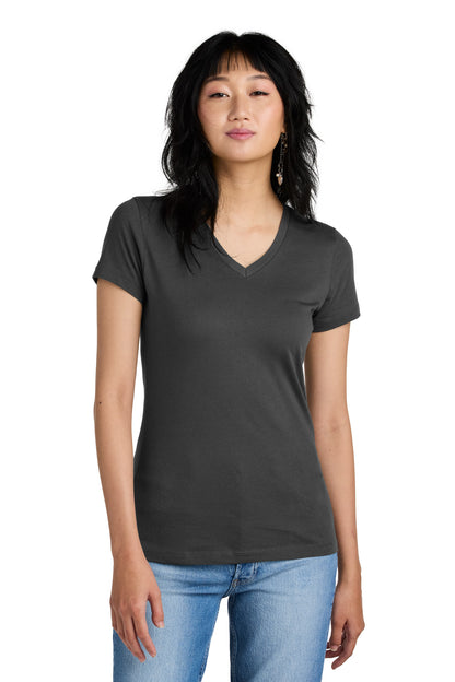 District - Women's Perfect Weight V-Neck Tee. DM1170L Charcoal