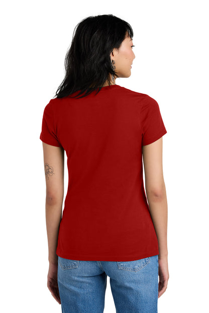 Custom Embroidered District - Women's Perfect Weight V-Neck Tee. DM1170L,Classic Red