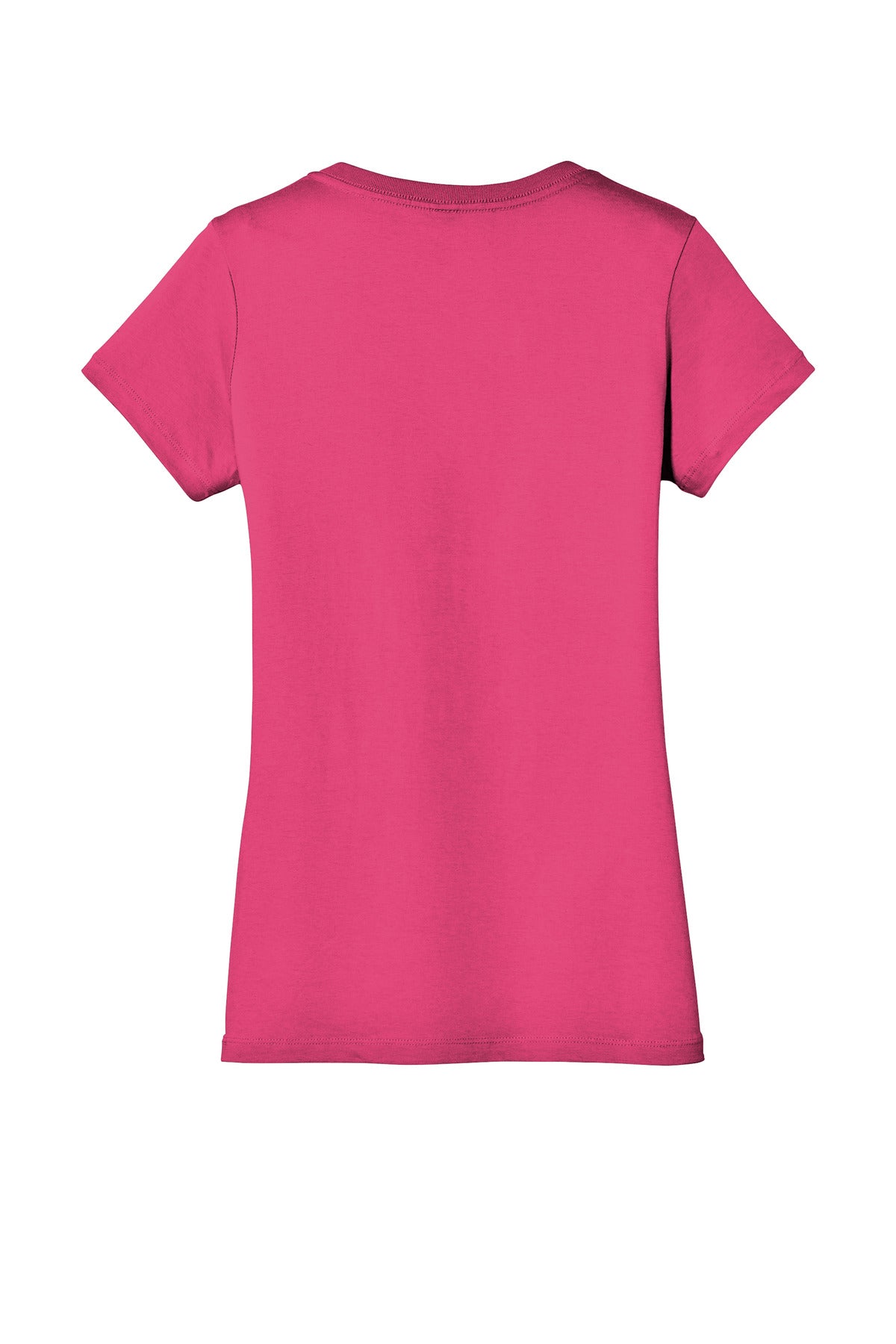 District - Women's Perfect Weight V-Neck Tee. DM1170L Dark Fuchsia