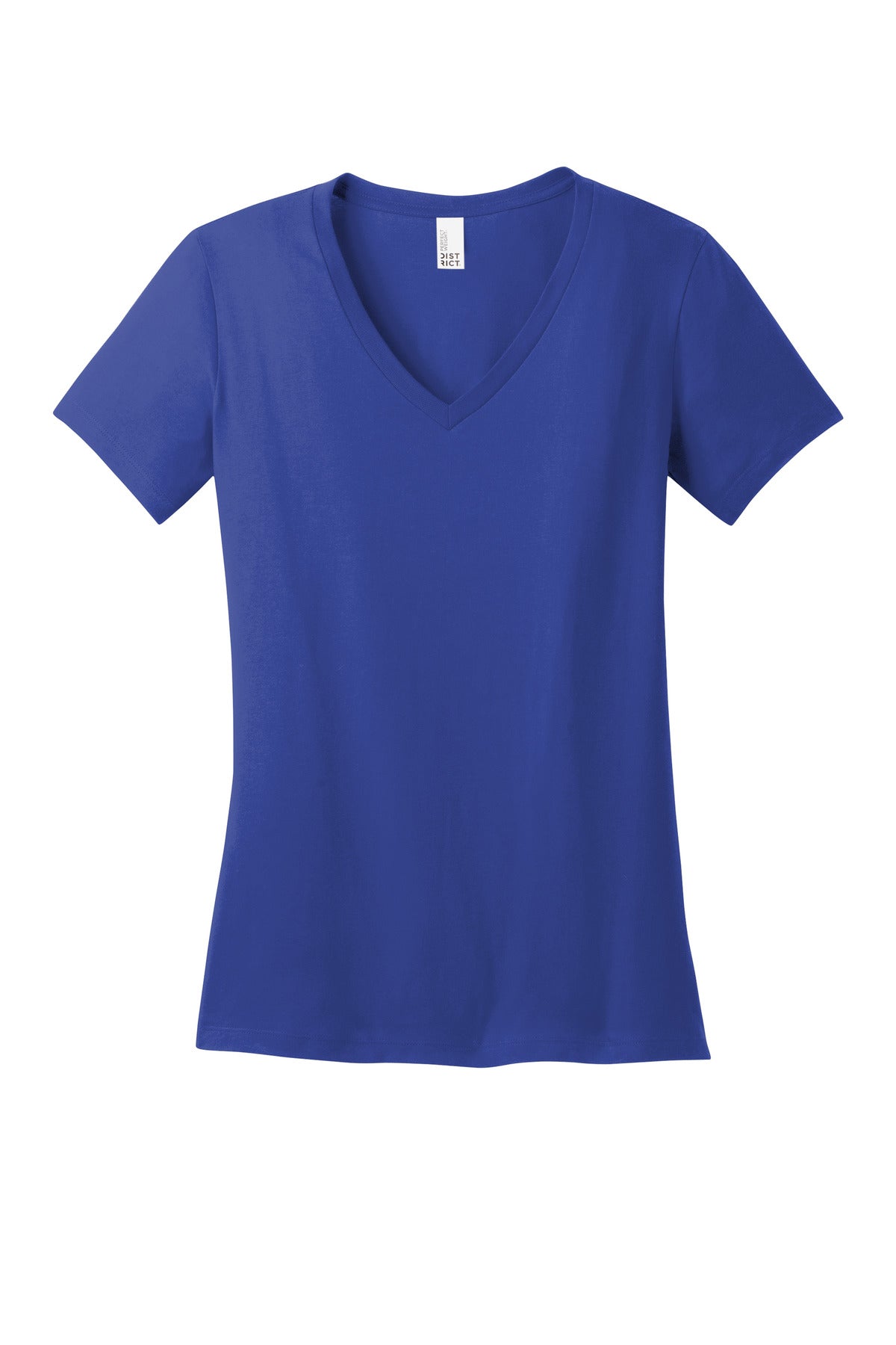 District - Women's Perfect Weight V-Neck Tee. DM1170L Deep Royal
