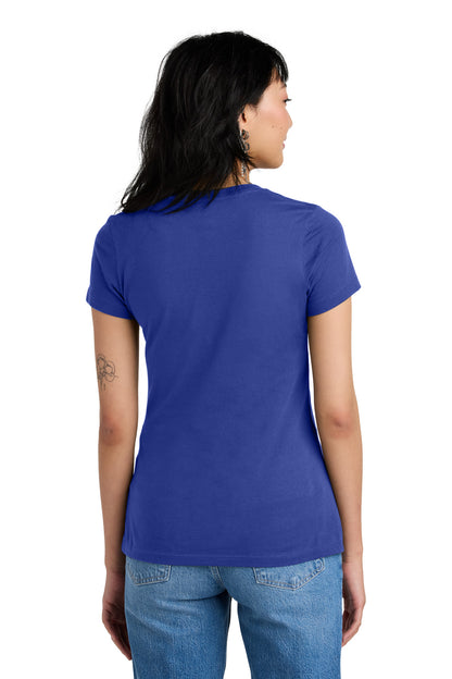 Custom Embroidered District - Women's Perfect Weight V-Neck Tee. DM1170L,Deep Royal