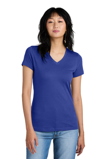 District - Women's Perfect Weight V-Neck Tee. DM1170L Deep Royal