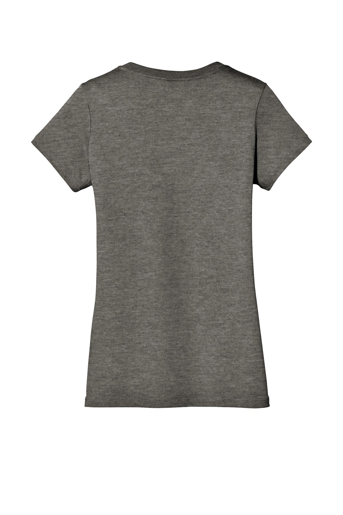 District - Women's Perfect Weight V-Neck Tee. DM1170L Heathered Charcoal