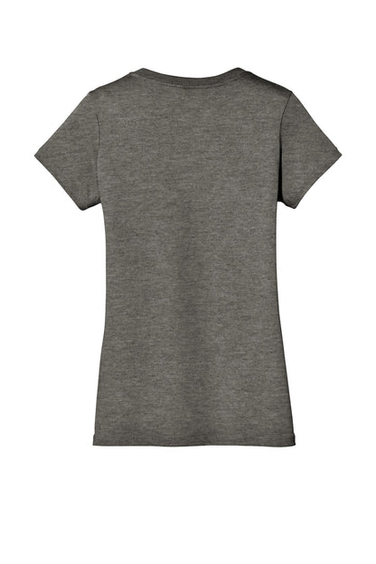 District - Women's Perfect Weight V-Neck Tee. DM1170L Heathered Charcoal