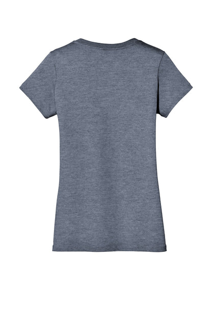 District - Women's Perfect Weight V-Neck Tee. DM1170L Heathered Navy