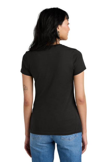 Custom Embroidered District - Women's Perfect Weight V-Neck Tee. DM1170L,Jet Black