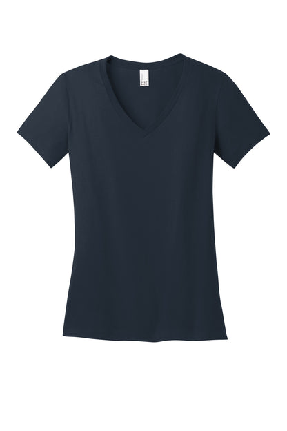 District - Women's Perfect Weight V-Neck Tee. DM1170L New Navy