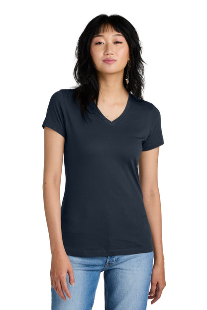 District - Women's Perfect Weight V-Neck Tee. DM1170L New Navy