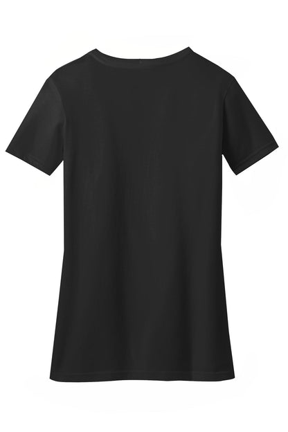 District Women's Perfect Blend CVC V-Neck Tee. DM1190L Black