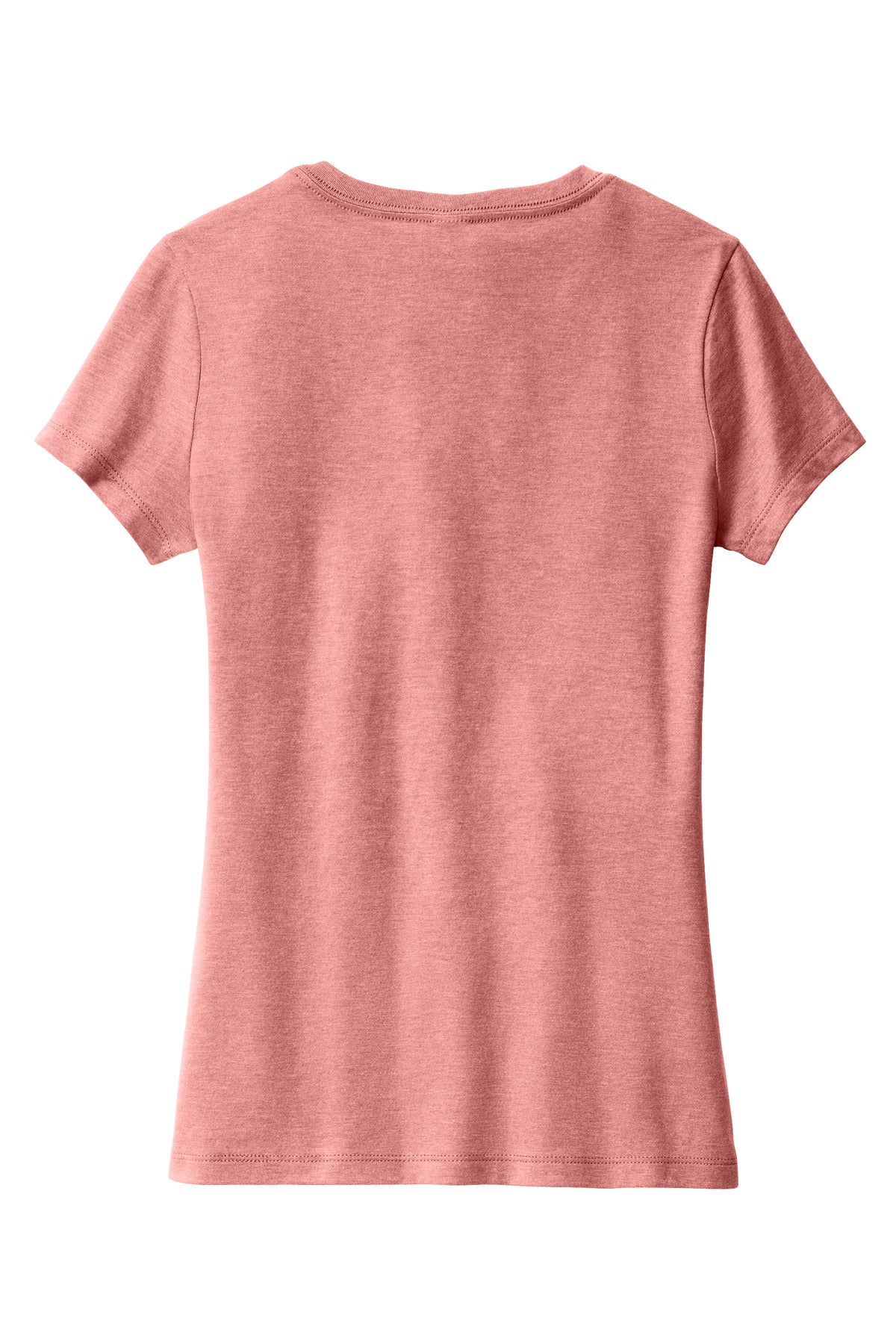 Custom Embroidered District T-Shirts  in Blush Frost