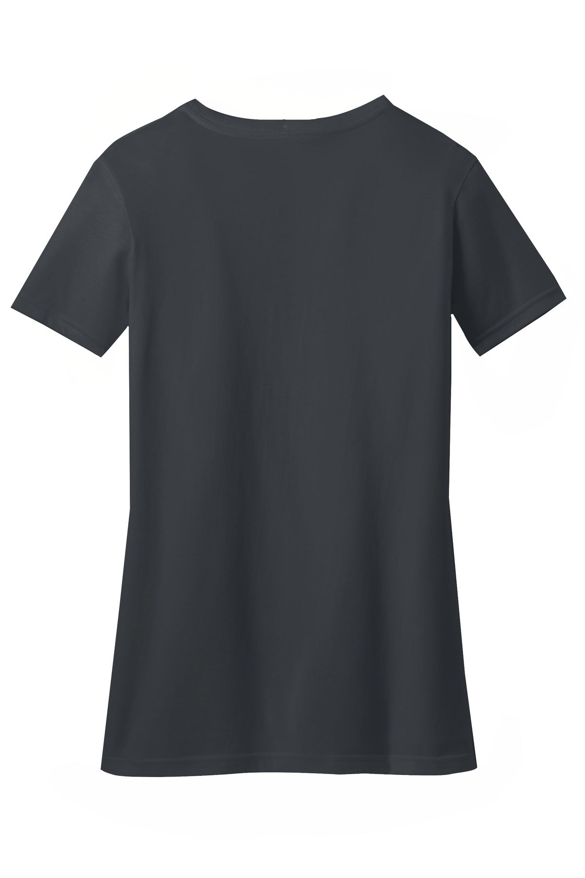 District Women's Perfect Blend CVC V-Neck Tee. DM1190L Charcoal