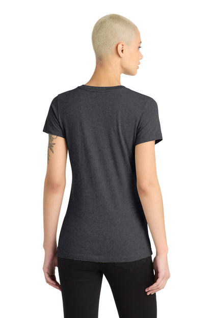 Custom Embroidered District T-Shirts  in Heathered Charcoal