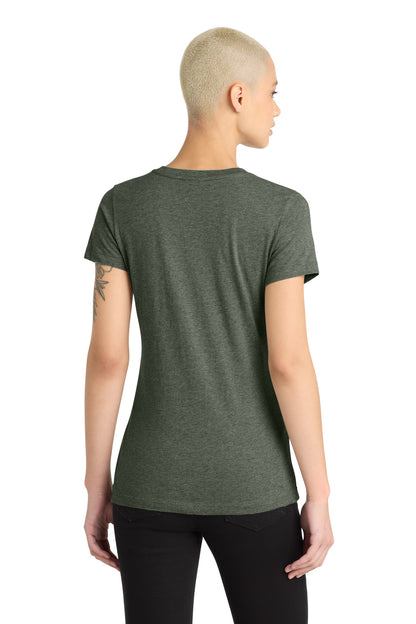 Custom Embroidered District T-Shirts  in Heathered Olive