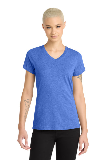 Custom Embroidered District T-Shirts  in Heathered Royal