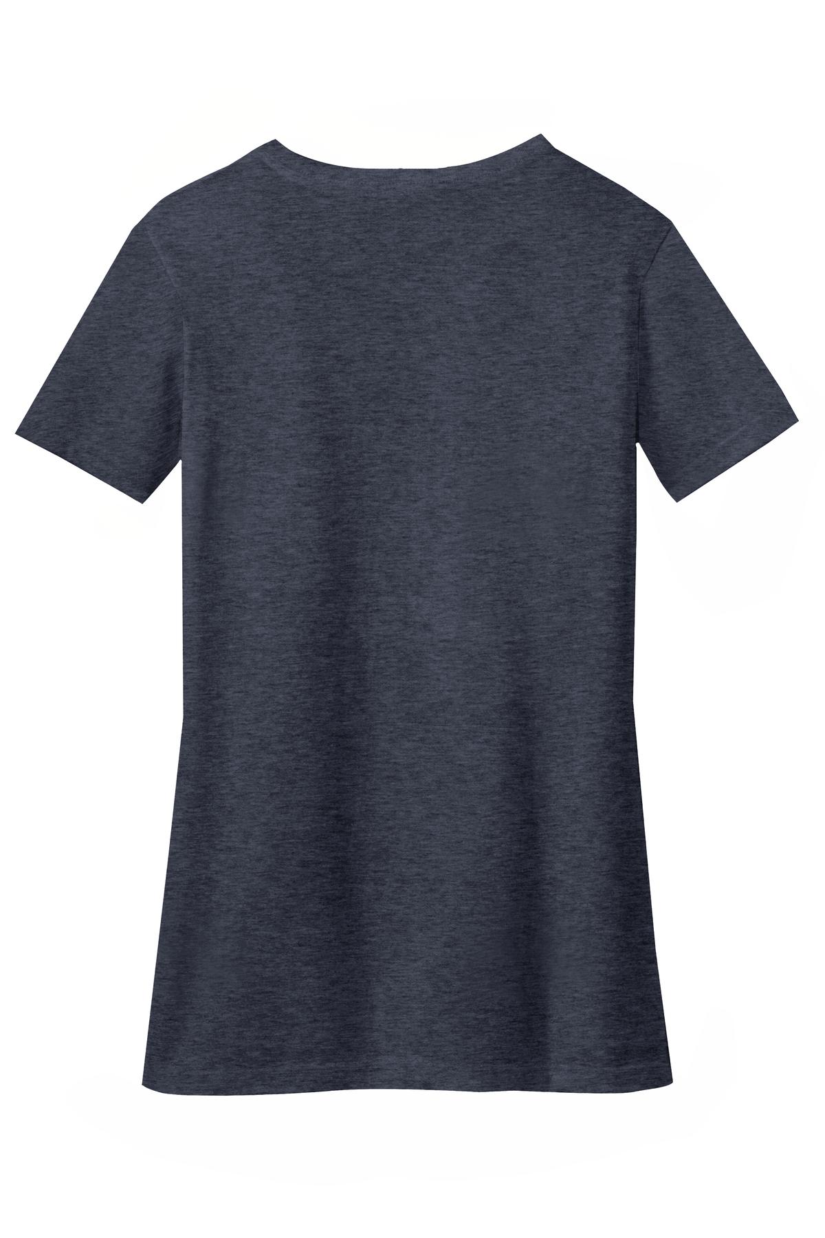 Custom Embroidered District T-Shirts  in Heathered Navy
