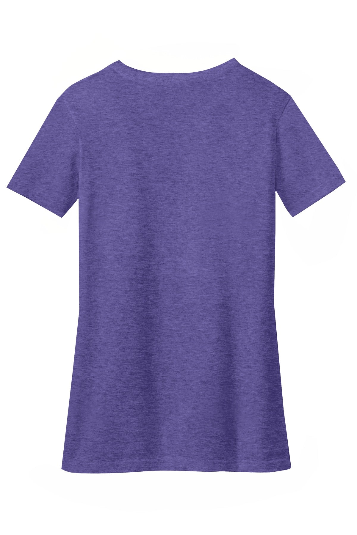 District Women's Perfect Blend CVC V-Neck Tee. DM1190L Heathered Purple