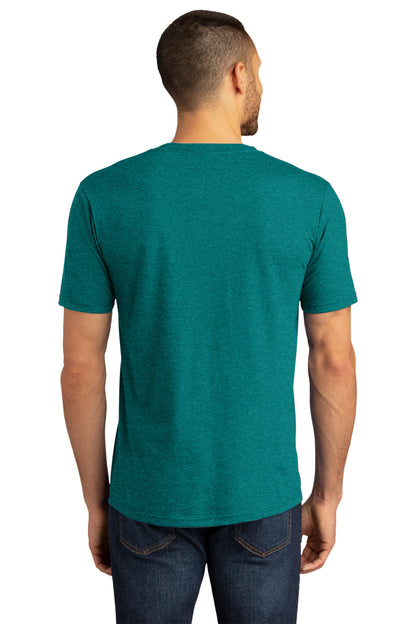 Custom Embroidered District   Perfect Tri   DTG TeeDM130DTG,Heathered Teal