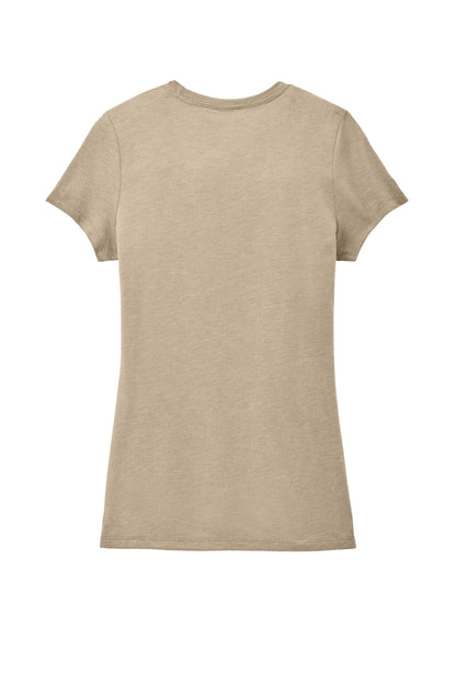 District  Women's Perfect Tri Tee. DM130L Desert Tan Heather
