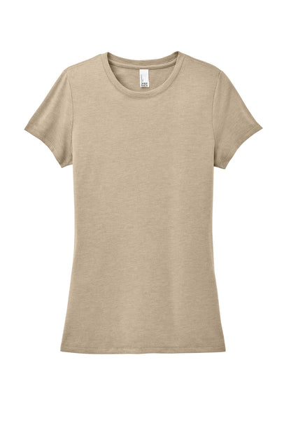 District  Women's Perfect Tri Tee. DM130L Desert Tan Heather