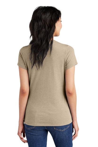 Custom Embroidered District  Women's Perfect Tri Tee. DM130L,Desert Tan Heather