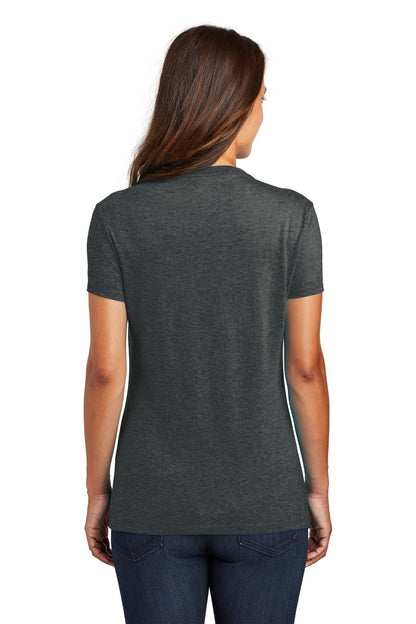 Custom Embroidered District  Women's Perfect Tri Tee. DM130L,Black Frost