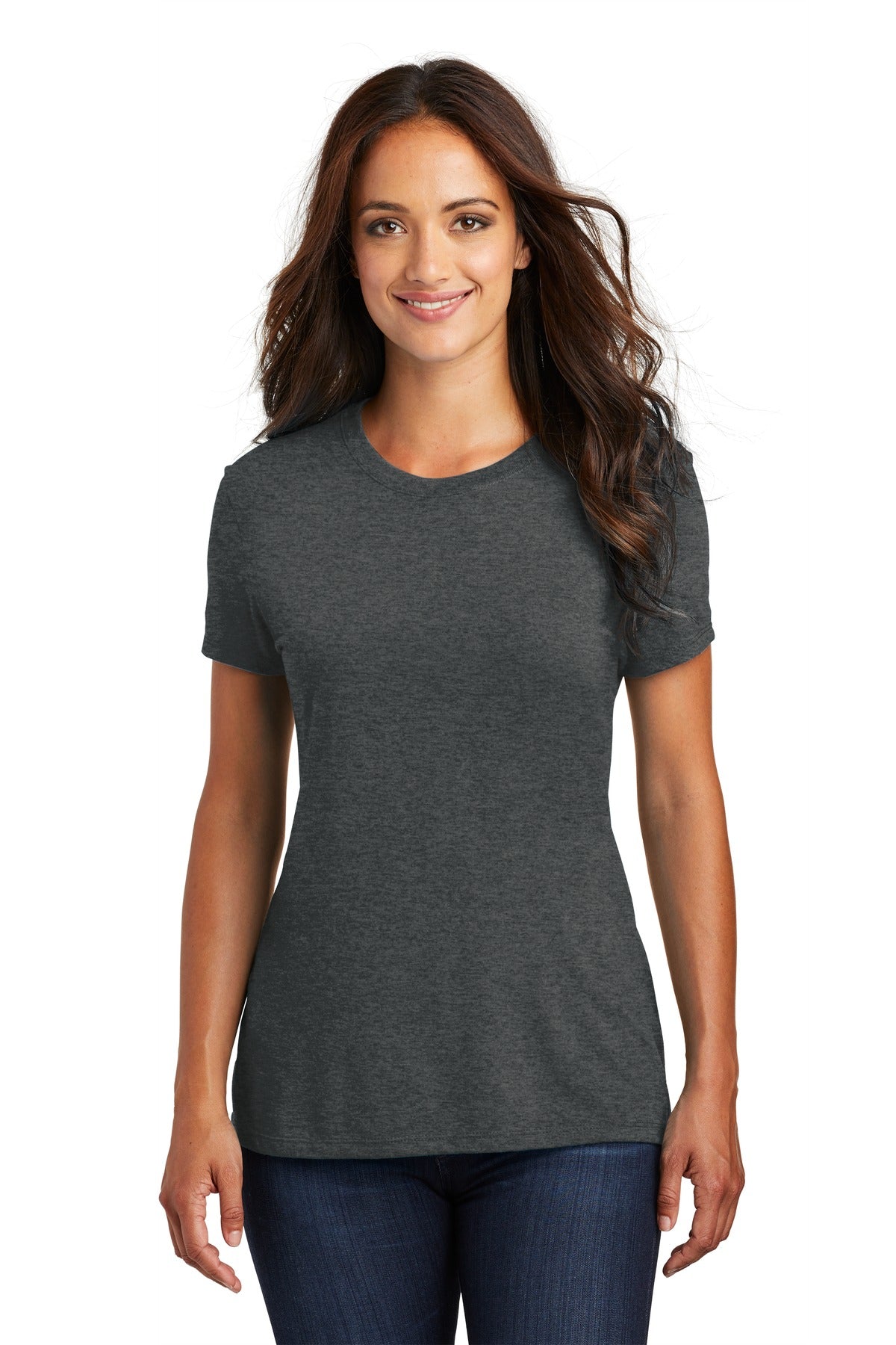 District  Women's Perfect Tri Tee. DM130L Black Frost