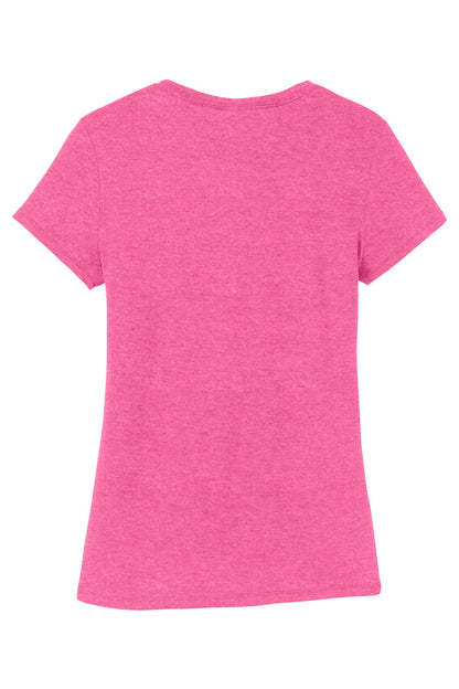 District  Women's Perfect Tri Tee. DM130L Fuchsia Frost