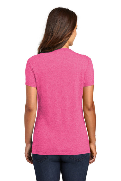 Custom Embroidered District  Women's Perfect Tri Tee. DM130L,Fuchsia Frost