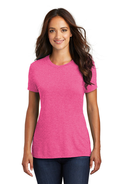 District  Women's Perfect Tri Tee. DM130L Fuchsia Frost