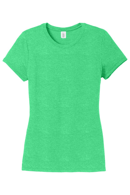 District  Women's Perfect Tri Tee. DM130L Green Frost