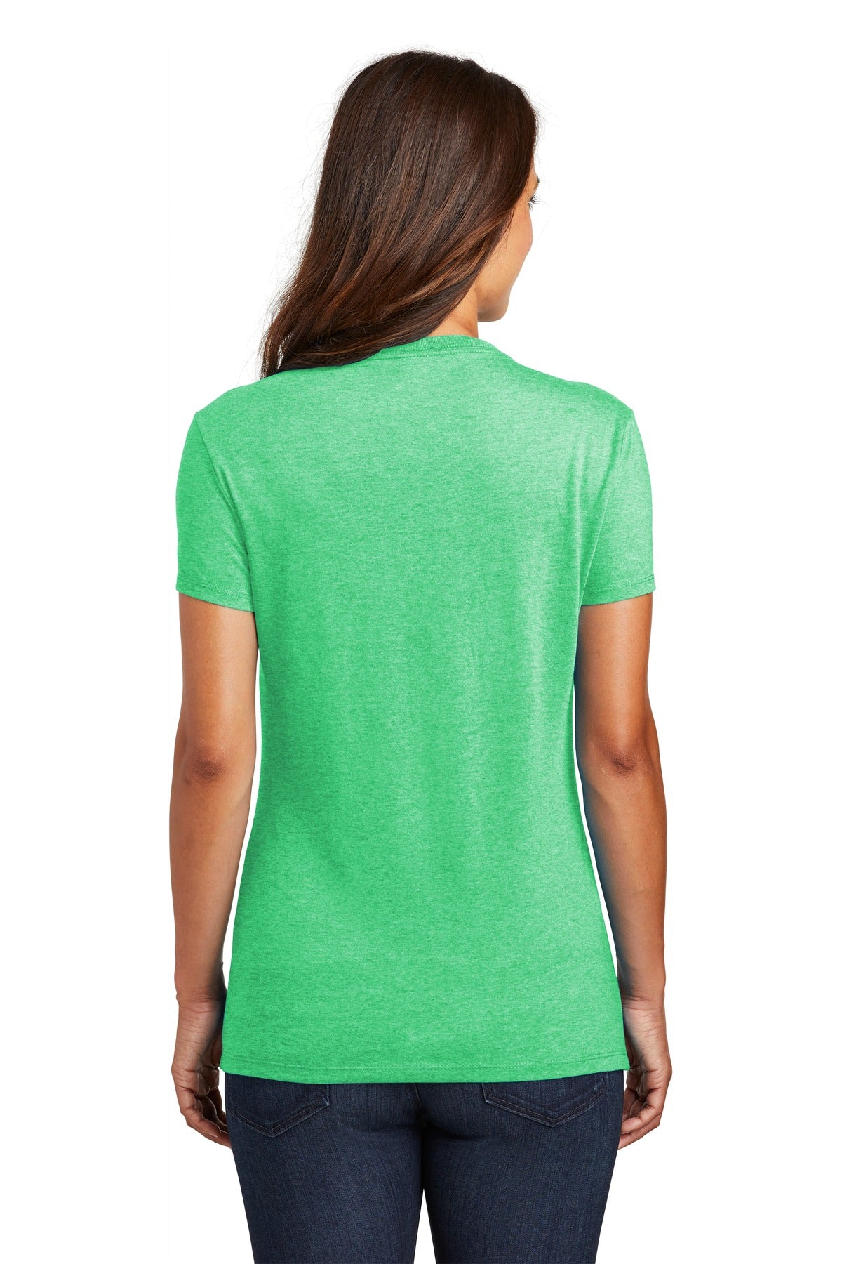 Custom Embroidered District  Women's Perfect Tri Tee. DM130L,Green Frost